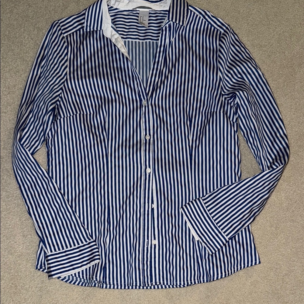 Blue Striped Women’s Dress Shirt